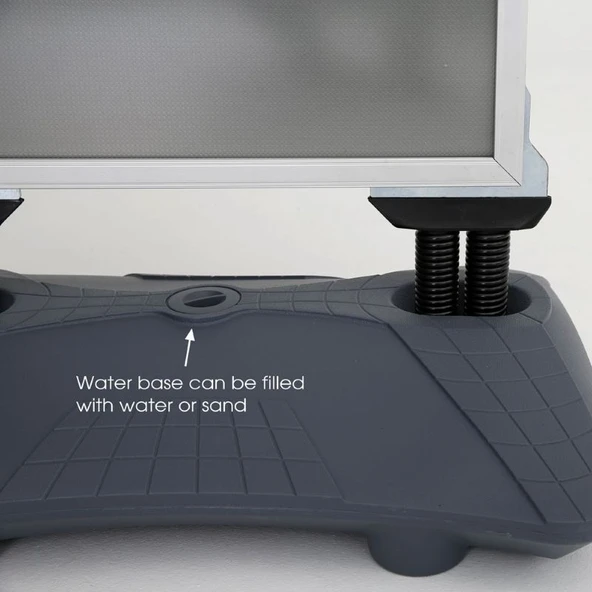 Wind Pro Slim 2 Katlı Siyah Kaldırım Panosu - Resim 4