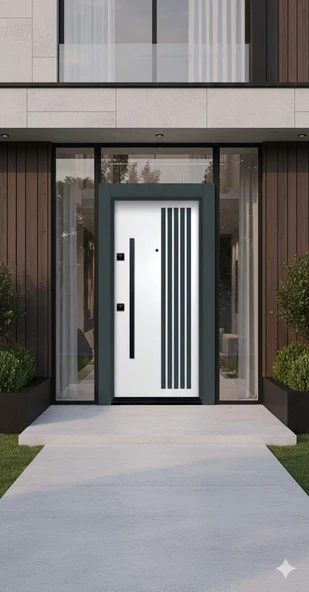 LİV Concept Çizgili Modern Tasarım Villa Kapısı - Yüksek Güvenlikli ürün görseli 1