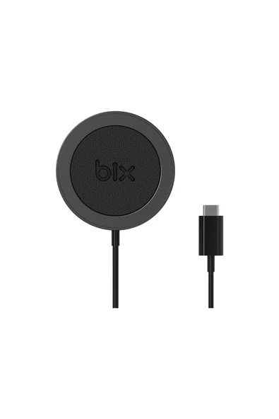 Bix BXMG15 15W Manyetik Kablosuz Şarj Cihazı Siyah ürün görseli 1