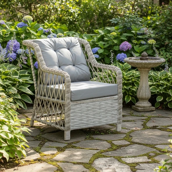 LİV Concept Natura Elite El Örmesi Doğal Rattan Bahçe Koltuğu ürün görseli 1