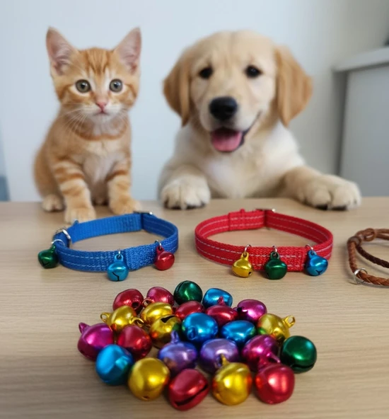 1 cm Renkli Hobi Çan Seti - El Yapımı Ürünler İçin Dekoratif Küçük Zil 20'li Paket ürün görseli 1