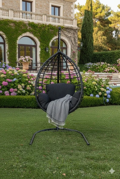 LİV Concept Liv Concept Oscar Lüks Rattan Bahçe Ve Balkon Salıncağı ürün görseli 1