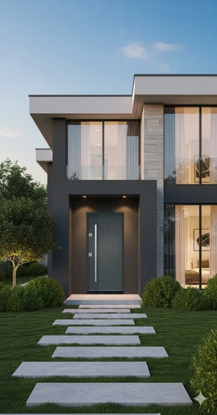 LİV Concept Premium Antrasit Modern Çelik Kapı ürün görseli 1