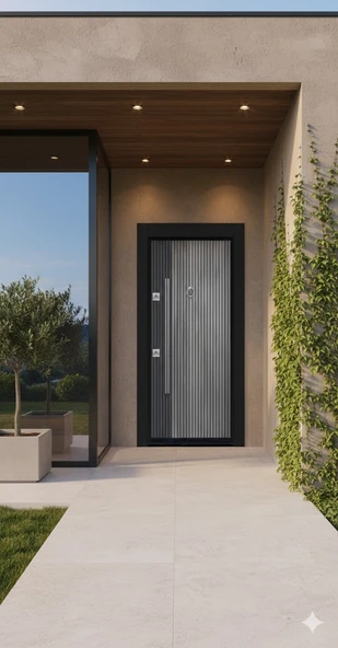 LİV Concept Luvia Antrasit Modern Çelik Kapı - Villa Ve Bina Giriş Uyumluluğu ürün görseli 1
