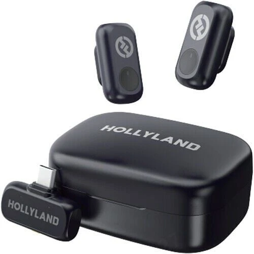 Hollyland LARK A1 Duo Kablosuz Yaka Mikrofonu Sistemi (Siyah) ürün görseli 1