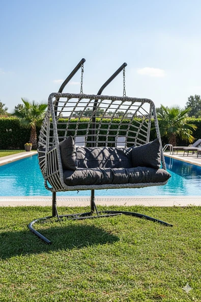 LİV Concept Liv Concept Çift Kişilik Rattan Bahçe Salıncağı ürün görseli 1