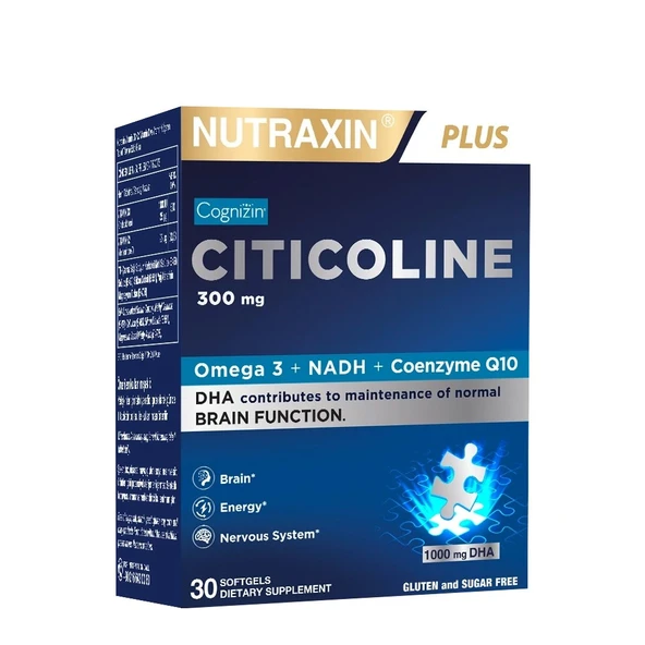 Nutraxin Sitikolin 300 mg 30 Yumuşak Kapsül - Resim 2