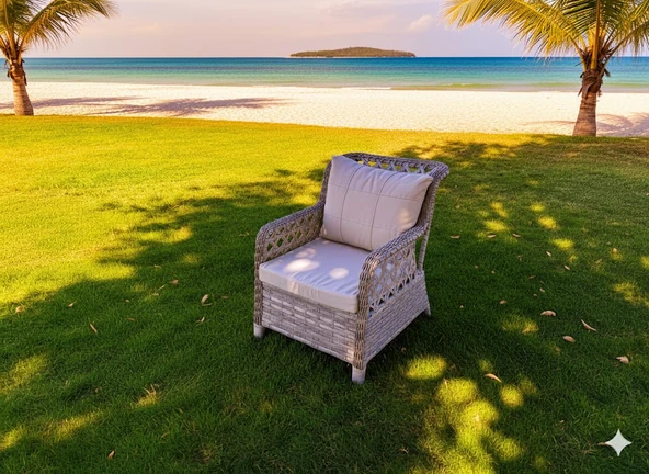 LİV Concept Liv Aksesuar Premium Rattan Bahçe Ve Balkon Koltuğu ürün görseli 1