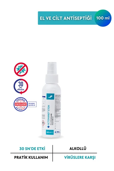 ACTOHAND® ETOH 100 ml | El ve Cilt Antiseptiği - Etanol 80 % (v/v) ürün görseli 1
