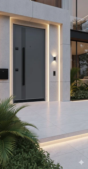 LİV Concept Antrasit Modern Villa Tipi Çelik Kapı - Resim 2