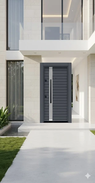 LİV Concept Antrasit Modern Çelik Villa Kapısı ürün görseli 1