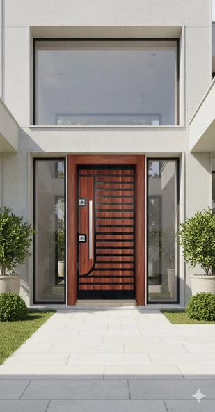 LİV Concept Modern Villa Serisi - Premium Ahşap Dokulu Çelik Kapı ürün görseli 1