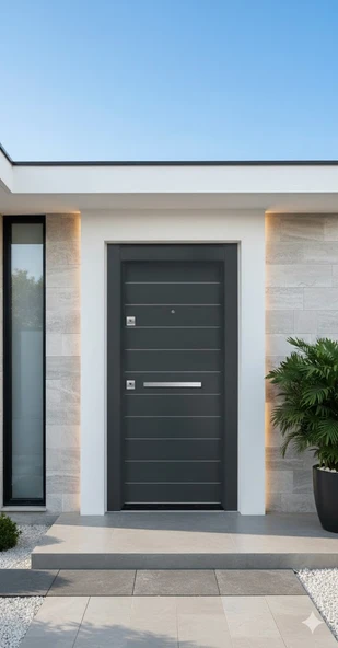 LİV Concept Antrasit Modern Villa Giriş Kapısı ürün görseli 1
