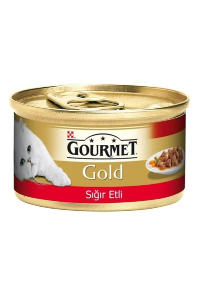 GOURMET Parça Etli Sığır Etli Kedi Konservesi 85 Gr. X 24 Adet ürün görseli 1
