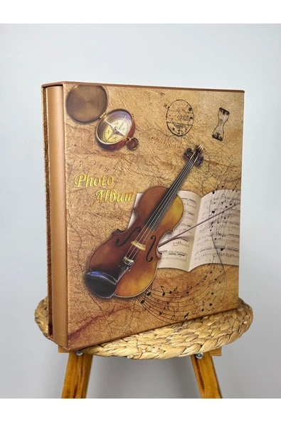 Rabsev Rs25 Fotoğraf Albümü 10x15cm 600 Lük Keman Desenli Kutulu Yatay Dikey Modeli ürün görseli 1