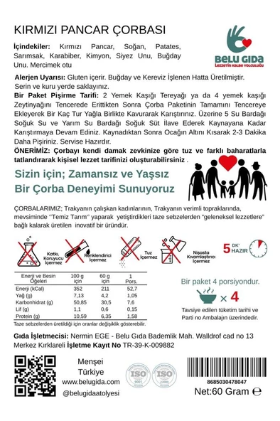 Belu Kırmızı Pancar Çorbası - Resim 2