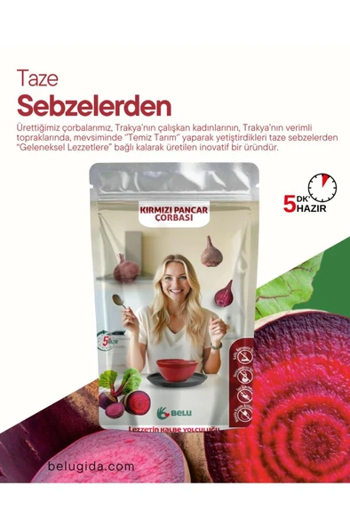 Belu Kırmızı Pancar Çorbası - Resim 4