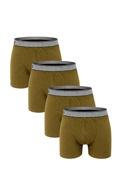 Erkek 4'lü Likralı Esnek Kumaş Asker  Boxer 2XL//0 ürün görseli 1