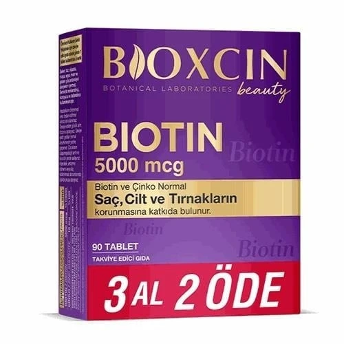 Bioxcin Biotin 5000 mcg 90 Tablet ürün görseli 1