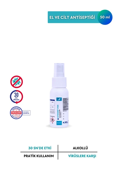 ACTOHAND® ETOH 50 ml | El ve Cilt Antiseptiği - Etanol 80 % (v/v) ürün görseli 1