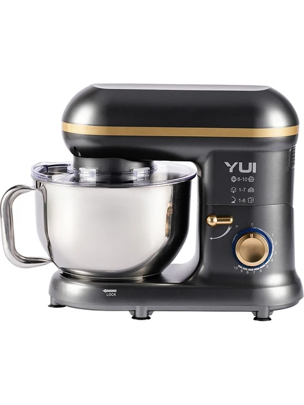 Yui M108 Easy Chef 1300 W 5 lt Gri Gold Stand Mikseri ürün görseli 1