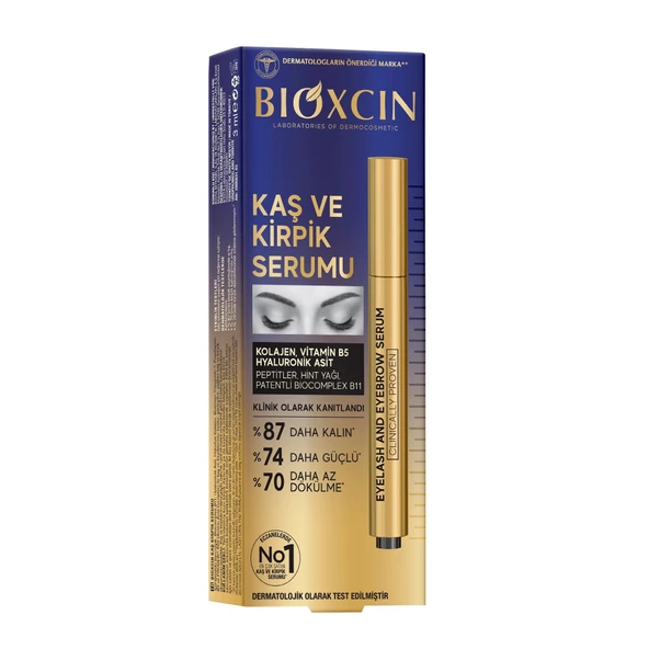 Bioxcin Kolajen Ve Hyaluronik Asit İçerikli Kaş Ve Kirpik Serumu 3 ml ürün görseli 1
