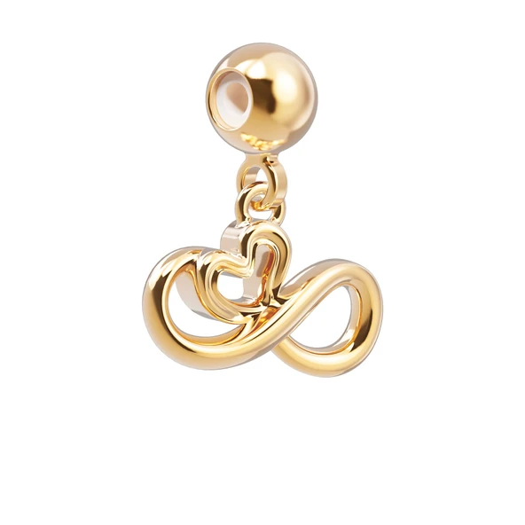 Chocli 18 Ayar Altın Kaplama Charm - Infinity ürün görseli 1