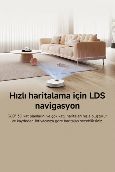 Xiaomi Robot Vacuum S40 Robot Süpürge White - Resim 7