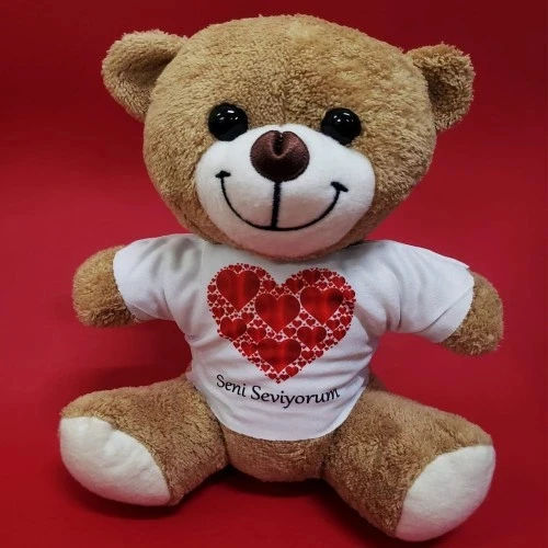 HERŞEYTREND  Love Tişörtlü Peluş Ayıcık ürün görseli 1