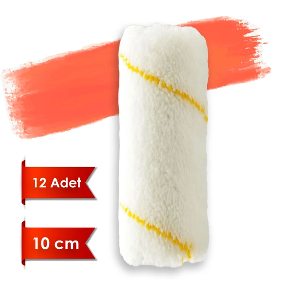 Dekor 2100 Eksport 10 cm Kalorifer Yedek Boya Rulosu 12'li set ürün görseli 1