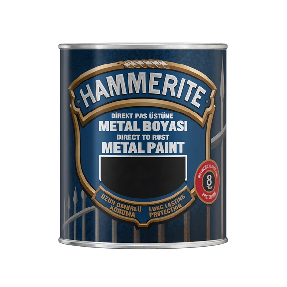 Marshall Hammerite Astarsız Boyasız Paslı Yüzey Metal Boyası Döküm Taş Siyah 0,75 L ürün görseli 1