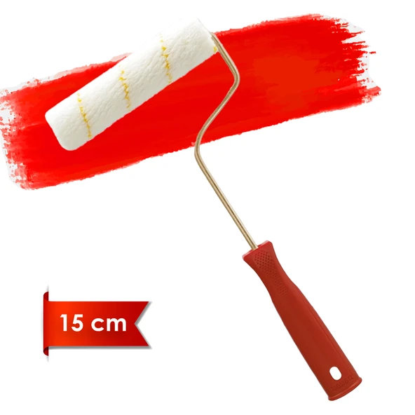 Dekor-3113 Eksport 14 mm Tüylü 3 cm İç Cephe Saplı Kalorifer Boya Rulosu 15 cm ürün görseli 1