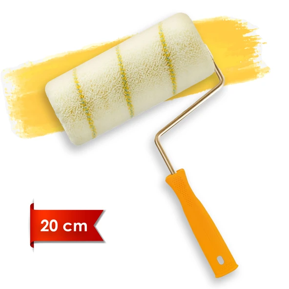 Dekor-1015 Plasdek 5cm Orta Çap 25 mm Tüylü İç Cephe Saplı Boya Rulosu 20 cm ürün görseli 1