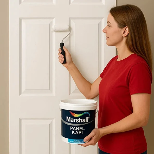 Marshall Marshall Su Bazlı Amerikan Panel Kapı Boyası Beyaz 2,5 Lt - Resim 2