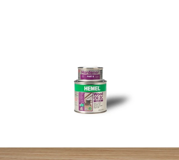 Hemel Wood Oil 2C A+B Bileşen Ahşap Yağı Şeffaf 0,3 Lt ürün görseli 1