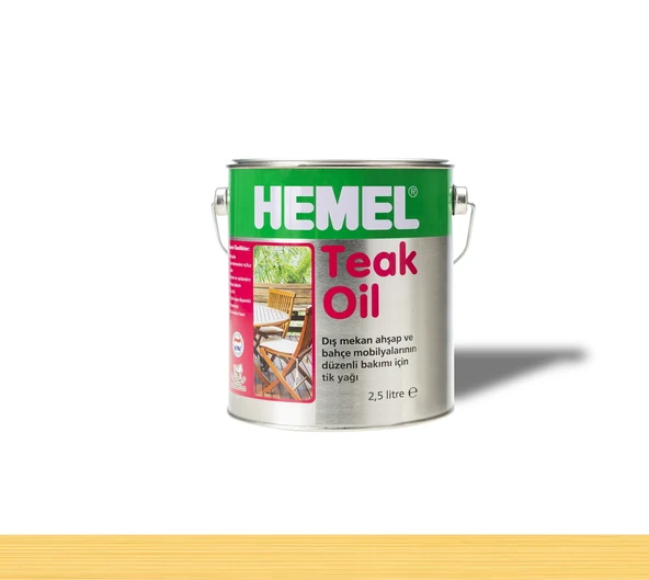 Hemel Teak Oil Şeffaf Tik Yağı 2,5 Lt ürün görseli 1