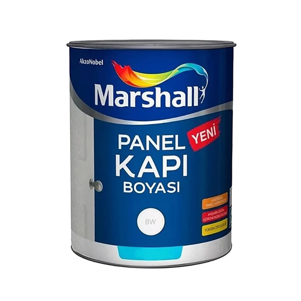 Marshall Marshall Su Bazlı Amerikan Panel Kapı Boyası Beyaz 2,5 Lt ürün görseli 1