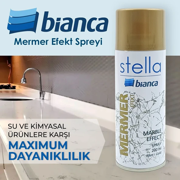 Stella Mermer Efekt Spreyi 200Ml Altın - Resim 4