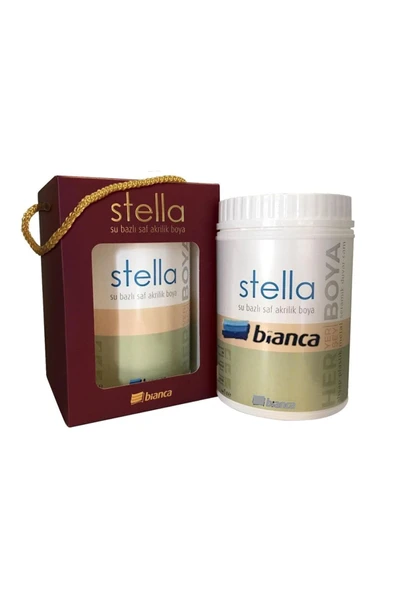 Bianca Stella 1 lt 0800 Siyah Su Bazlı Saf Akrilik Boya ürün görseli 1