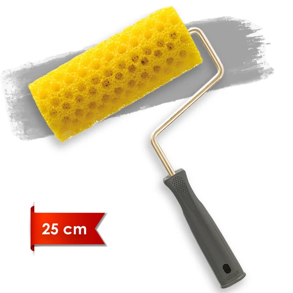 Dekor 1129 Sünger Kristalli Delikli Efekt Rulo 25 cm Grenli Boya Uygulama Rulosu ürün görseli 1
