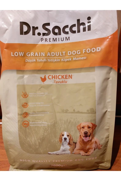Premium Düşük Tahıllı Tavuklu Yetişkin Köpek Maması 2 Kg ürün görseli 1