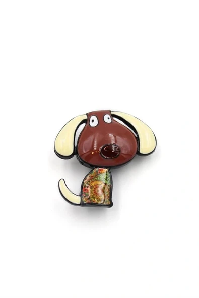 Köpek Broş - Kahverengi ürün görseli 1