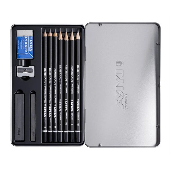 Lyra Graphite Set Grafit Kalem Seti Teneke Kutu 2051111 ürün görseli 1