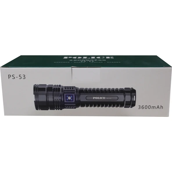 Ps-53 Zoom Powerbank Özellikli Şarjlı El Feneri ürün görseli 1