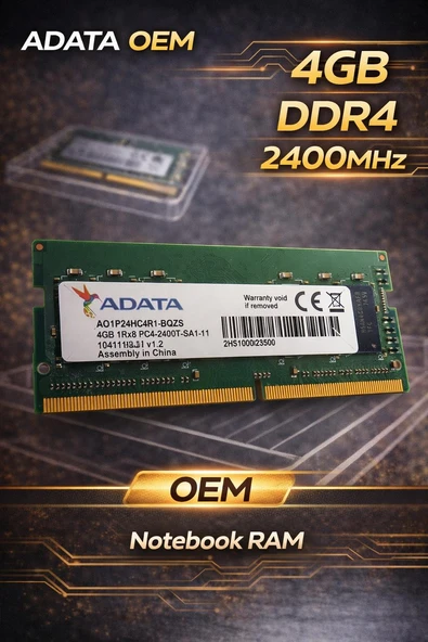 ADATA 4GB DDR4 2400MHz Notebook RAM SODIMM (OEM) ürün görseli 1