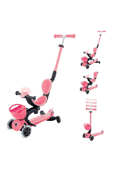 360 Scooter (Işıklı) Koyu Pastel Pembe - Resim 4