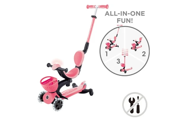360 Scooter (Işıklı) Koyu Pastel Pembe - Resim 2