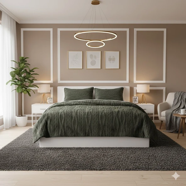 COMFORT YORGAN SETİ ÇİFT KİŞİLİK IVY HAKİ ürün görseli 1