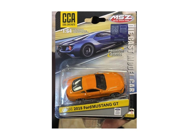 CCA Premium Series 2018 Ford Mustang GT Turuncu 1/64 Model Araba ürün görseli 1