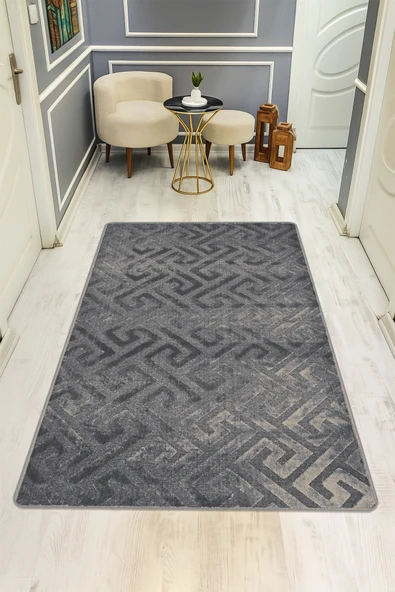 Dijital Baskı Eskitme Desen Kaymaz Taban Halı H0187 RENKLİ 80 X 150 ürün görseli 1